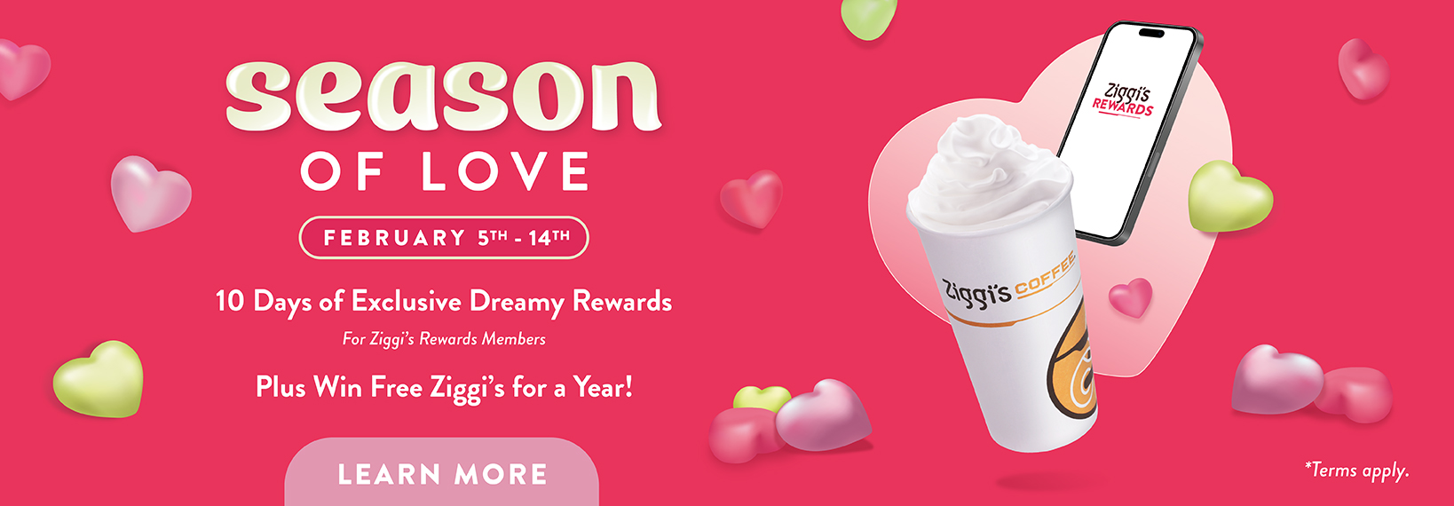 website slider image promoting the Season of Love campaign